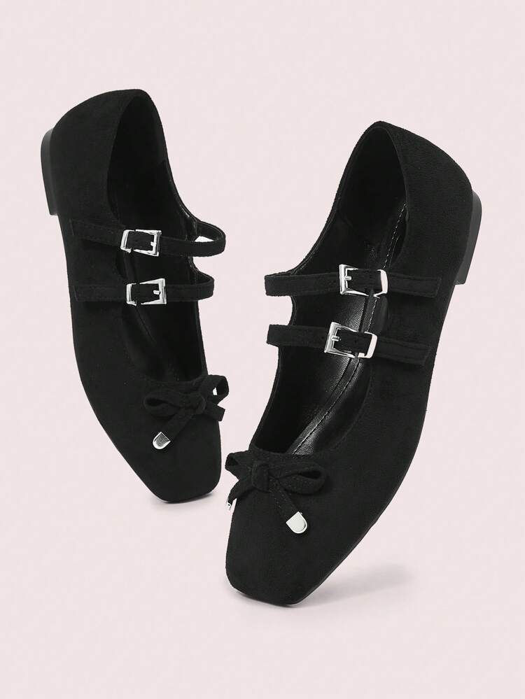 CUCCOO DOLLMOD Chaussures plates décontractées polyvalentes à bout carré, sandales, mode rétro pour la Saint-Valentin