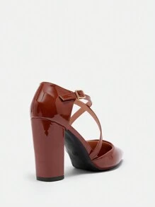 CUCCOO BIZCHIC 1 双女士纯色闪亮尖头高跟鞋，日常办公/休闲装