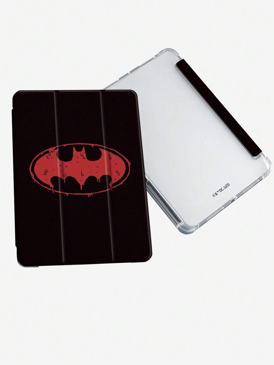 DC Women Core X SHEIN 蝙蝠图案平板电脑保护套兼容 iPad、平板电脑、带内置手写笔插槽的保护套、支持睡眠/唤醒功能 - 彩色 - 查看 1