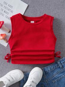 Maija Kids Maija Kids 年轻女孩休闲简约纯色圆领背心