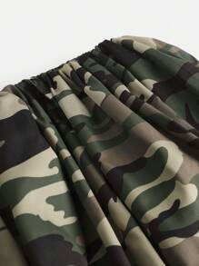 SHEIN TEENGIRL Mini-Rock mit Camouflage-Muster, gerüschtem Saum und eingebauter Shorts, lässiger Street-Style