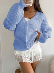 SHEIN Unity 女式纯色前扣长袖休闲衬衫