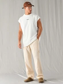 Manfinity VCAY Men's Knitted Casual Everyday Loose Sleeveless Hooded Vest