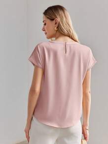 MOTF PREMIUM CONTRAST GUIPURE KANT BLOUSE MET VLEERMOUWEN
