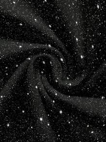 SHEIN Clasi 大码女式优雅翻领闪亮印花长袖西装外套（秋季）