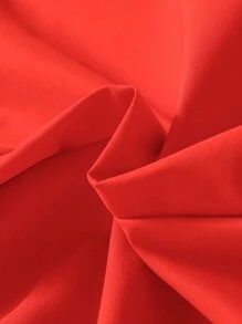 Pantalones anchos casuales y sueltos para niñas preadolescentes con cintura elástica y bolsillos de cargo de un solo color