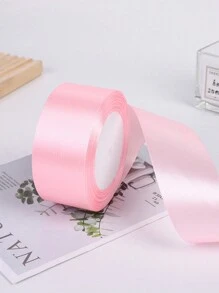 SHEIN 1/3/5 件 1.57 英寸 X 8.85 英寸粉色缎带卷 - 优质编织罗缎丝带，用于礼品包装和花束捆绑 DIY 工艺丝带，用于婚礼装饰、蛋糕装饰、发饰、散装花卉礼品包装、派对背景、圣诞礼品包装 - 淺粉色 - 查看 5