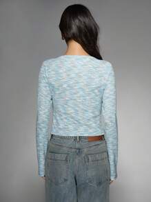 MISSGUIDED Cárdigan de manga larga con botones y patrón tie-dye, corte regular