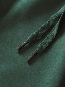 EURMUSE Pantalones jogger de hombre de algodón con cordón impresión de letras - Verde - Ver 3