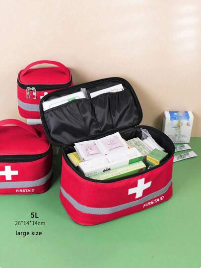 1pc Large Capacity Outdoor Portable Medicine Box, Macaron Color Portable Medical Bag, Medicine Storage Bag, Home Travel First Aid Bag, Empty Bag, Not Included First Aid Accessories For Travel Storage Bag,Makeup Bag,Cosmetic Bag,Vacation Organizer,Large Capacity Makeup Organizer Makeup Case, Gift,Vacation And Festival Halloween Christmas Multifunctional Use(S/M/L),Boho Vibes