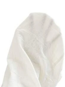 SHEIN X ELOISA & ORSON Manfinity VCAY Conjunto de playa para hombre, pantalones casuales anchos y holgados de lino blanco, transpirables y ligeros para verano
