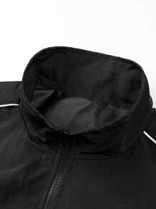 Manfinity Sport Corelite Men's Color Block Trim Casual Sports Jacket Sports Jacket - Black - View 3