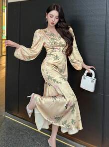 DAZY Women's Casual Midi Dress, Minimalist And Fashionable For Daily Wear