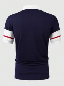 Manfinity Homme Men's Striped Short Sleeve Casual Commuting Polo Shirt - Multicolor - View 6