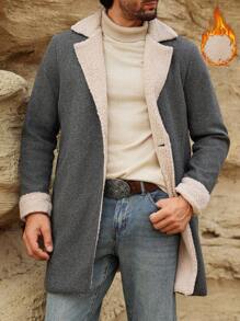 Manfinity Homme Quần áo nam đơn giản màu trơn thường ngày - Màu xám đen - Xem 3
