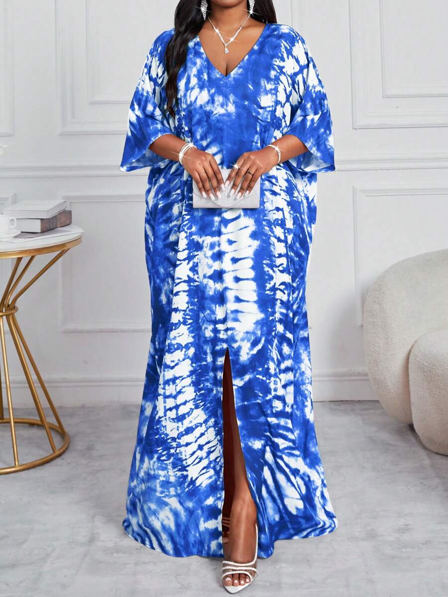 SHEIN Lady Vestidos elegantes para oficina, fiesta, Año Nuevo para damas, adecuados para primavera, verano, otoño e invierno - Azul - Ver 1
