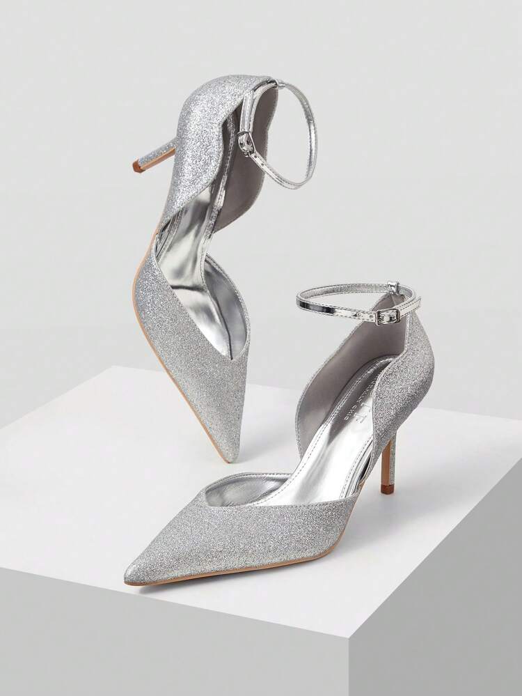 2024 NEW ANKLE STRAP HIGH HEEL PUMPS, POINT TOE SEXY VERSATILE DRESS SHOES, FOR VALENTINE'S DAY