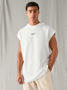Manfinity VCAY Men's Knitted Casual Everyday Loose Sleeveless Hooded Vest