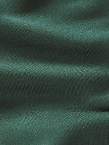 EURMUSE Pantalones jogger de hombre de algodón con cordón impresión de letras - Verde - Ver 4