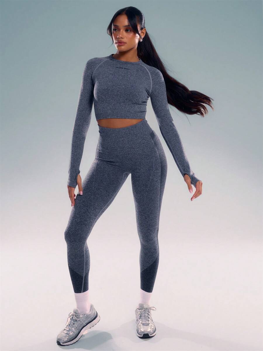 Musera Sport High Waisted Leggings, For Padel, Tennis, Pickleball Gym Fitness - Grey - View 1