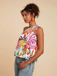 Travachic 女士蝴蝶结吊带休闲假日衬衫 - 彩色 - 查看 5