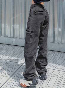 Jeans de fret imprimés style tour mince minimaliste américain