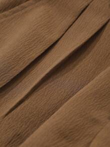 DAZY Men's Solid Color Basic Textured Fabric Brown Suit Pants Business Attire