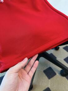 SHEIN 2pcs/Set Teen Boys Casual Comfortable Versatile Rose Flower Print Short Sleeve Top & Shorts Set - Red - View 7