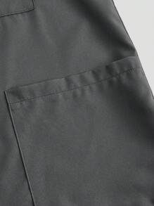 TaskEZ 制服套装：V 领短袖定制衬衫和抽绳直腿休闲裤、手术服套装 - 灰色 - 查看 7