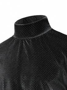 Manfinity Homme 豪华男士高领纯色羊毛休闲汗衫