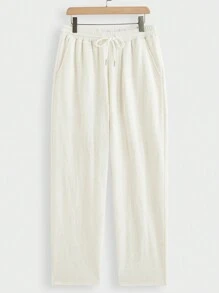 Manfinity VCAY 2 件套男士修身翻领短袖休闲 Polo 衫套装，适合日常穿着 - 米色 - 查看 5