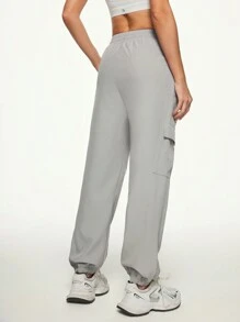 Easithlete Women Solid Color Sports Long Pants, Casual And Fashionable For Daily Wear