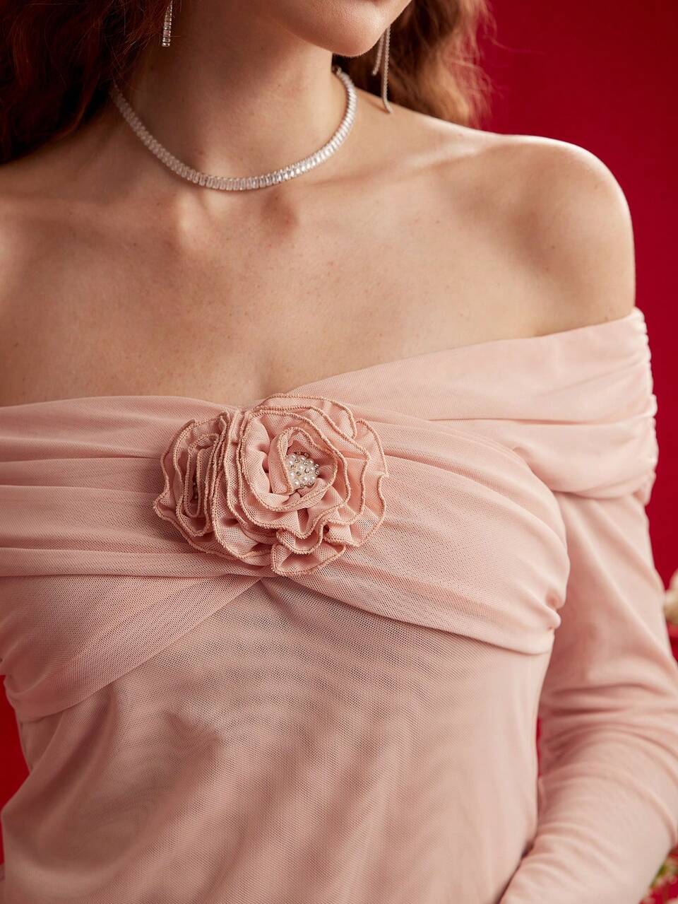 STEREO FLORAL OFF SHOULDER TOP, VALENTINE'S DAY, SPRING SUMMER