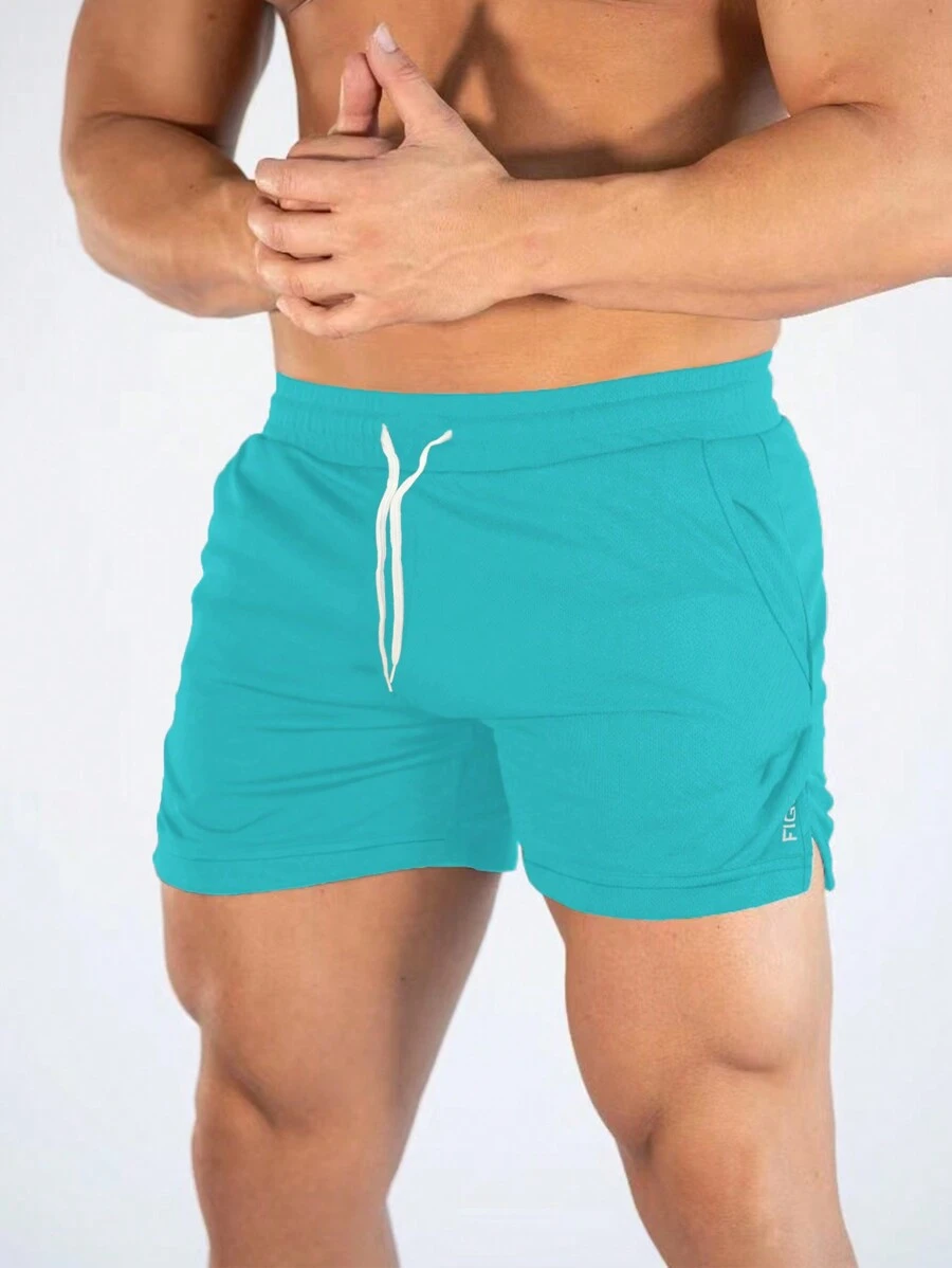 Manfinity Sport Streetwear Men's Solid Color Casual Sports Shorts, Minimalist Fashion For Daily Wear