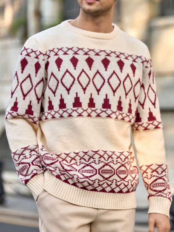 Manfinity VCAY Men's Slim-Fit Half-Zip Turtleneck Sweater, Suitable For Autumn/Winter Season