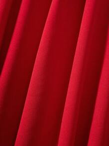 SHEIN Teen Girl Ballerina Style French Puffy Princess Mini Slip Red Dress For Holiday - White - View 4