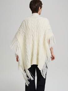 Ontre Nuevo cárdigan de punto floral suelto y casual con flecos, botones de metal y twist para mujer, primavera 2025, color albaricoque, día de San Valentín