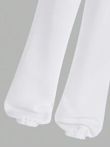 Conjunto de 2 piezas para niña preadolescente con sudadera de cuello redondo blanca con estampado de corazón en llamas y diseño cultural en Y, y pantalones, diseño elegante para la escuela, viajes, otoño/invierno