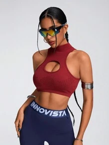 Innovista Seamless Hollow Out Breathable Sport Woman Bras,Workout Sports Tank Top,High Elastic Support Sports Bra,Woman Crop Tank Top,Daily Casual & Fitness,Going Out Tops,Festival,Push Up Bra,Valentines Gifts