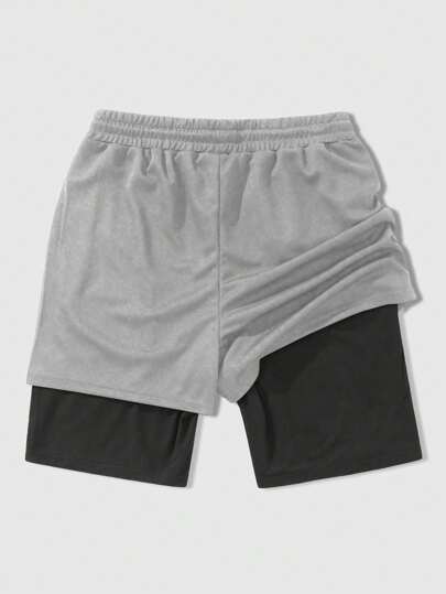 Goth Men's Gothic Print 2 In 1 Basketball Shorts, Suitable For Everyday Wear, Spring/Summer