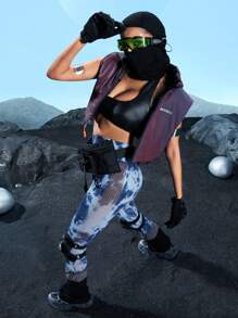 Innovista Veste matelassée à col montant sans manches, porter des vêtements de sport amples et rembourrés, vestes de ski, vestes pour l'alpinisme et les sports, tenues d'automne pour femmes, vêtements de randonnée, veste zippée pour femme, veste d'extérieur chaude, tenues d'automne et d'hiver pour femmes, veste d'hiver pour femme, thermique, extérieur, tenue de la Saint-Valentin pour filles, Saint-Valentin