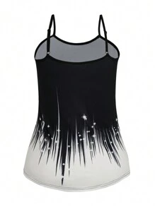 EMERY ROSE 大码星星印花吊带背心上衣 + 不对称下摆长袖夹克 + 裤子优雅 3 件套 - 彩色 - 查看 8