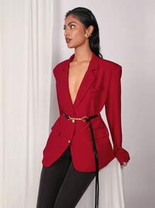 COSMINA Blazer minimalista de moda y casual para mujer