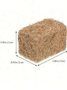 4/8 piezas Mini Pacas Cuadradas: 8 piezas de Pacas Decorativas Pequeñas Figura en Miniatura para Manualidades, Casa de Muñecas, Granja, Mesa, Decoración de Cosecha, Decoración, 3 cm