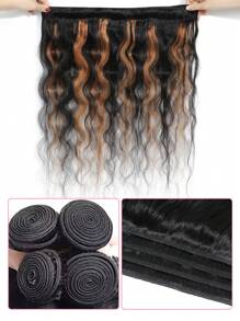 4 stuks Body Wave Bundels Onbewerkt Menselijk Haar 1B/30 Kleur 4 Bundels Menselijk Maagdelijk Haar Extensions Voor Vrouwen Haar
