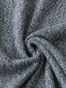 SHEIN LUNE Plus Size Women Star Pattern Round Neck Sweater, Casual For Autumn/Winter Knit Pullover Fall - Grey - View 6