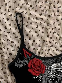 Attitoon Women's Casual Floral Print Sexy Camisole Camisole, Suitable For Summer