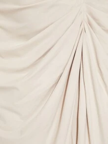 SHEIN BAE Spring Summer Clothes Plus Size Women's Autumn And Winter Fashion Big Women Elegant Date Party Black Stretch Knit Comfort Gathered Details Off-Shoulder Draped Skirt Asymmetrical Hem Slit Midi Dress,Birthday Dresses For Women