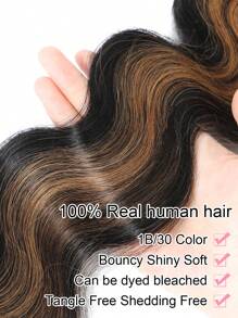 4 stuks Body Wave Bundels Onbewerkt Menselijk Haar 1B/30 Kleur 4 Bundels Menselijk Maagdelijk Haar Extensions Voor Vrouwen Haar