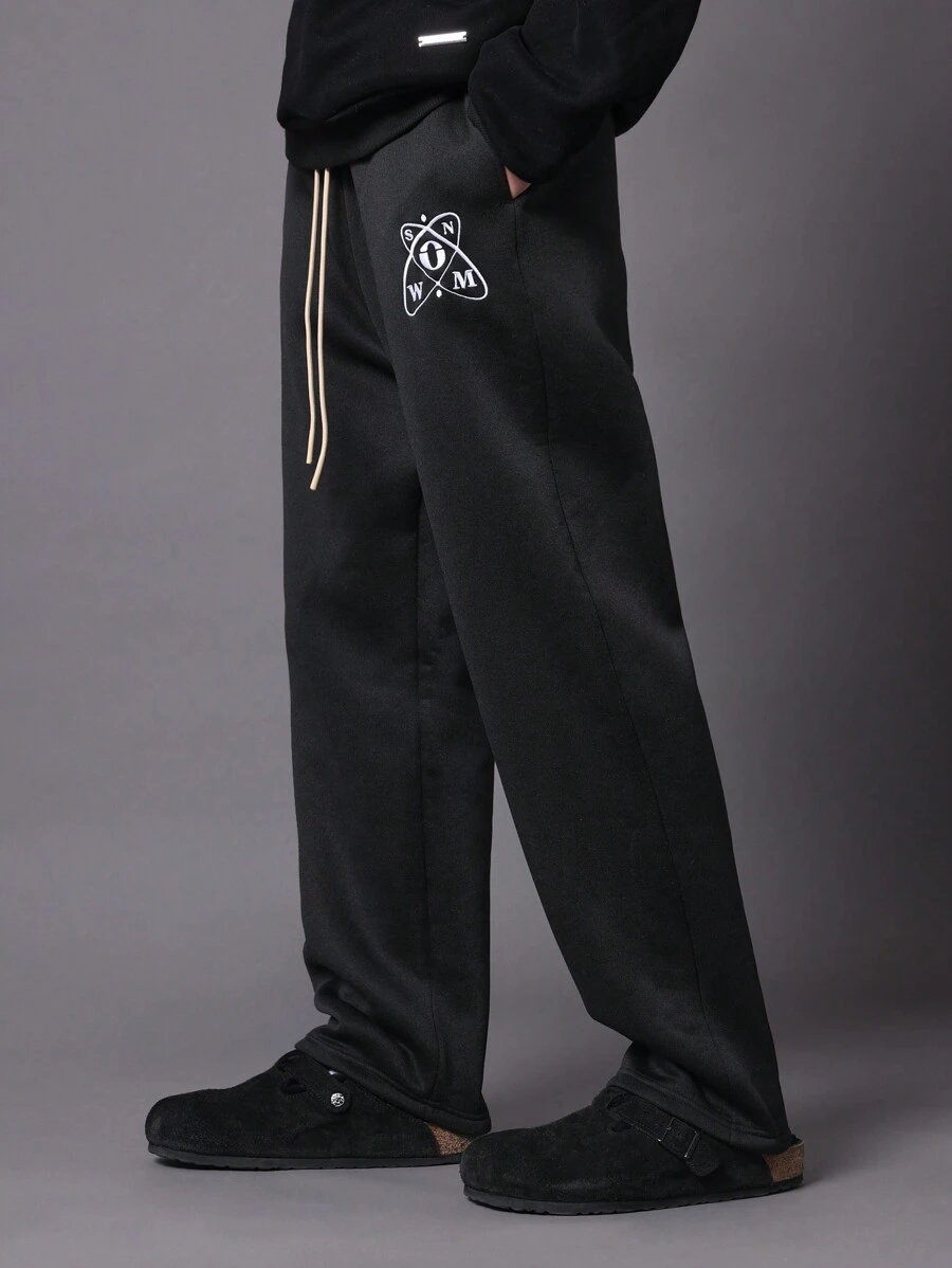 SUMWON 男女款抽绳运动慢跑运动裤舒适羊毛休闲运动服冬季休闲健身房居家健身运动裤